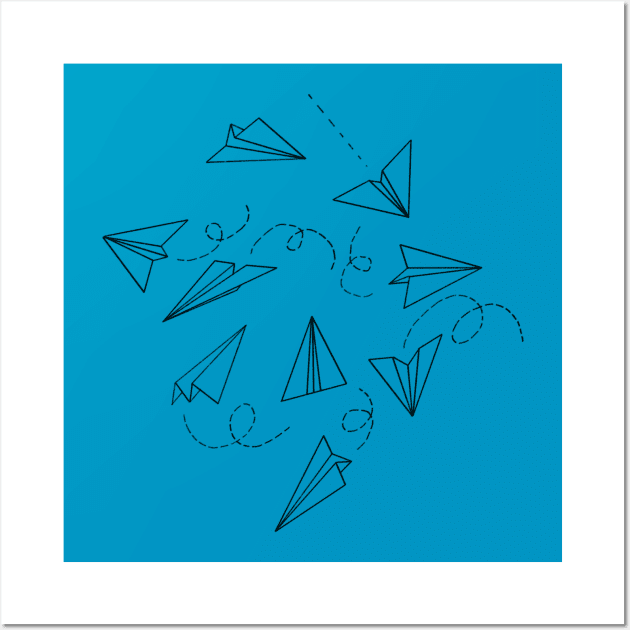 Black Paper Planes Wall Art by Callynngraphy